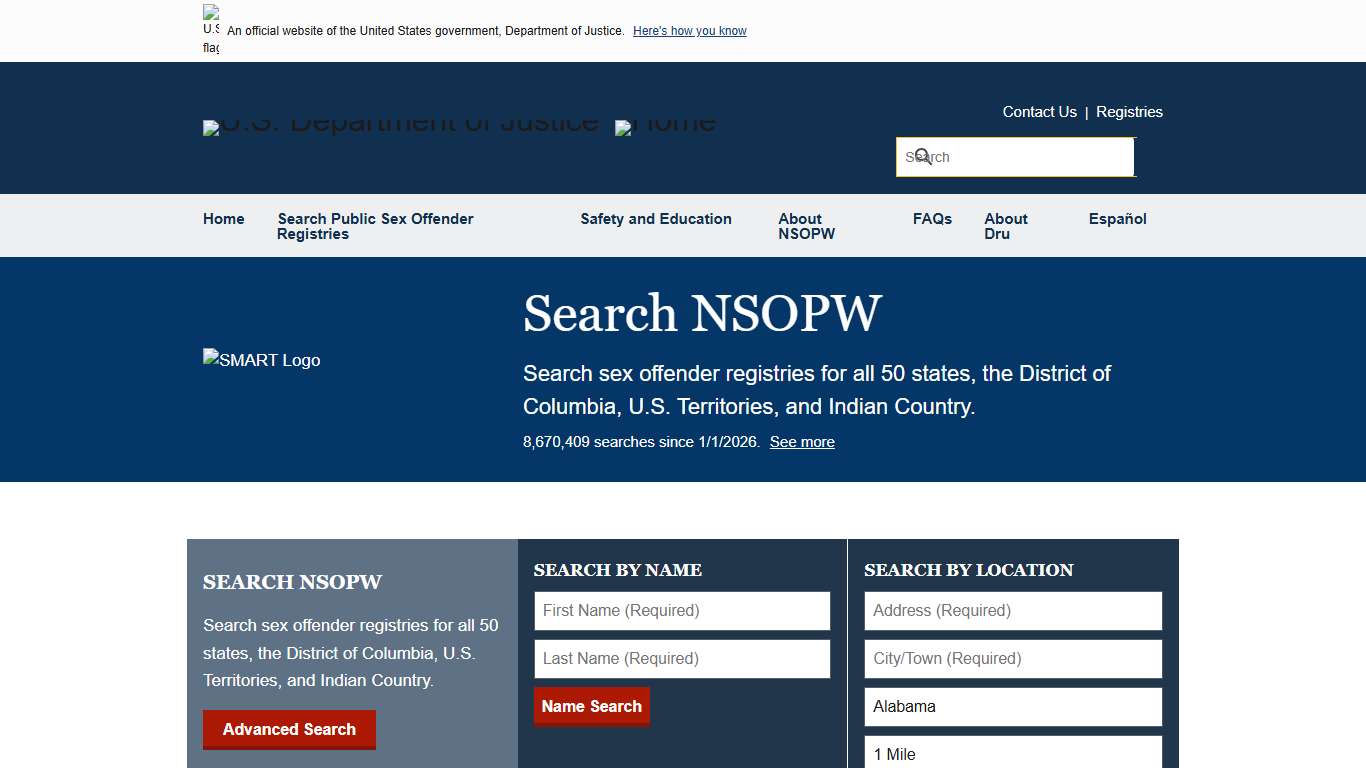 Home Dru Sjodin National Sex Offender Public Website